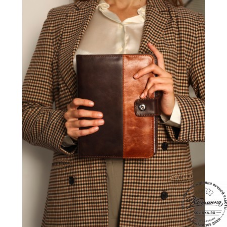 Кожаный ежедневник "Монблан" (чёрный антик)